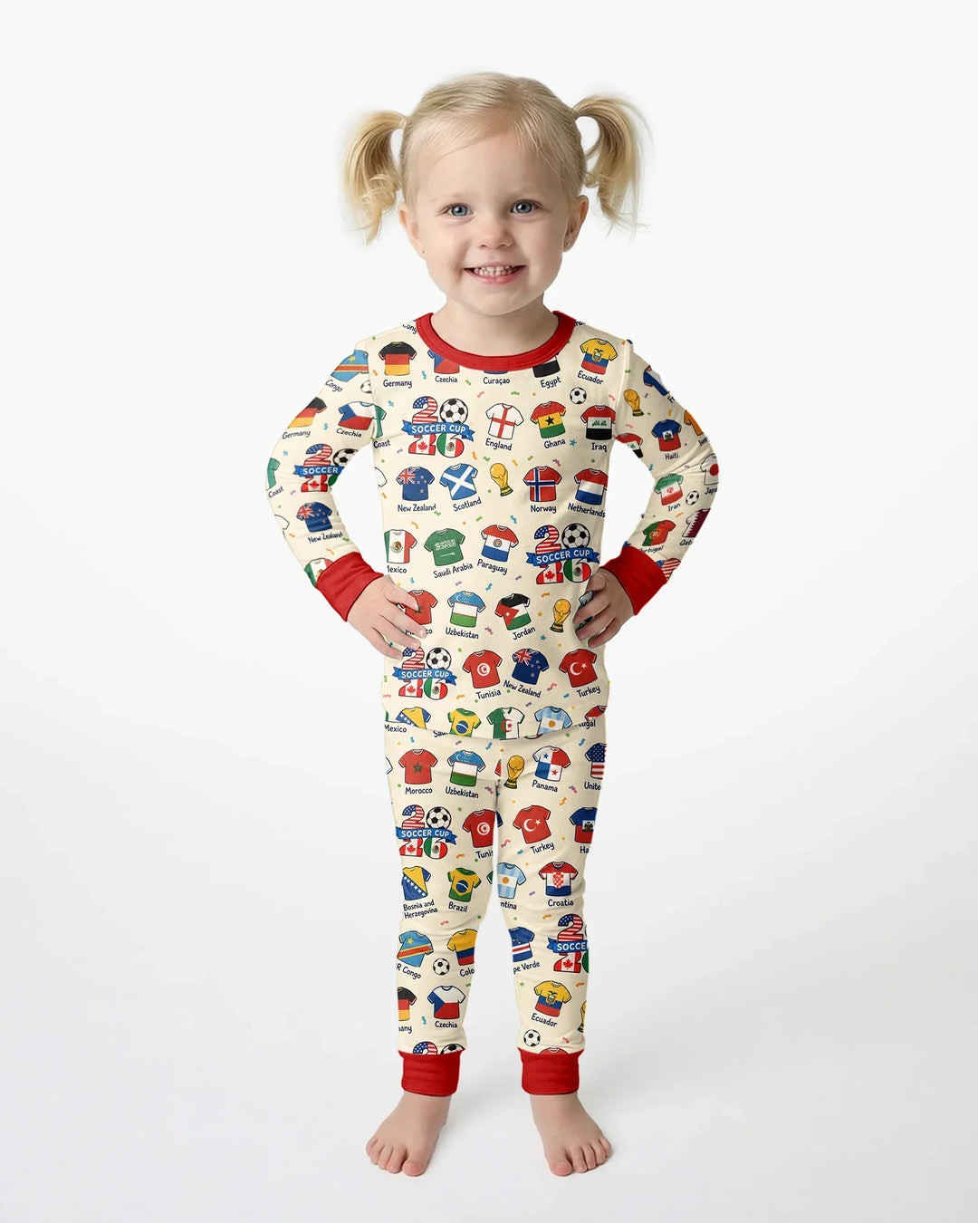 Zweiteiliges Langarm-Pyjama-Set mit Sommerfrüchten