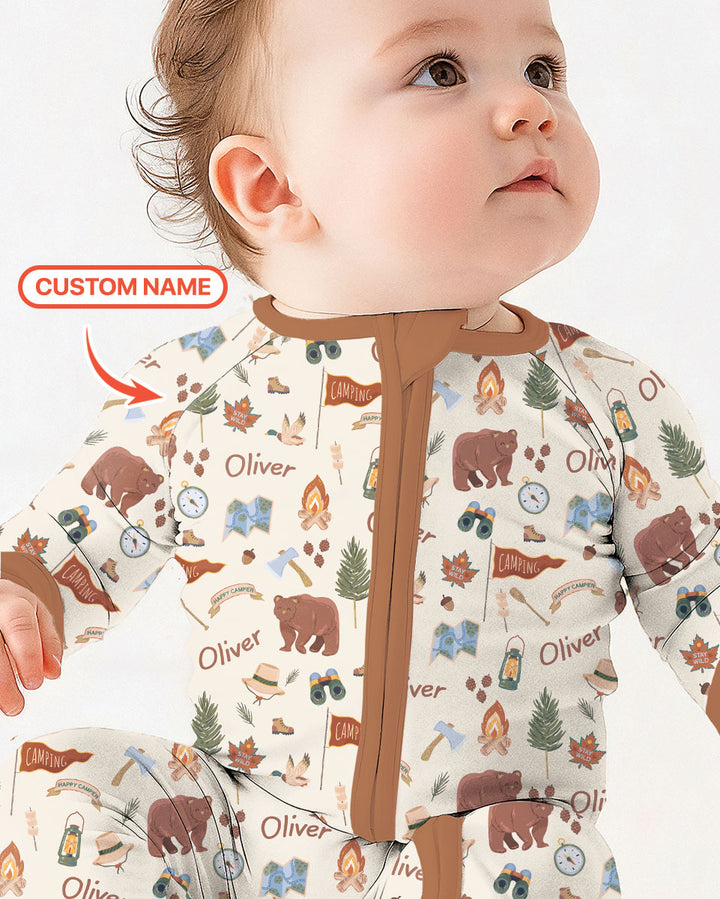 Custom Name Adventure Outdoors Bamboo Convertible Zippy