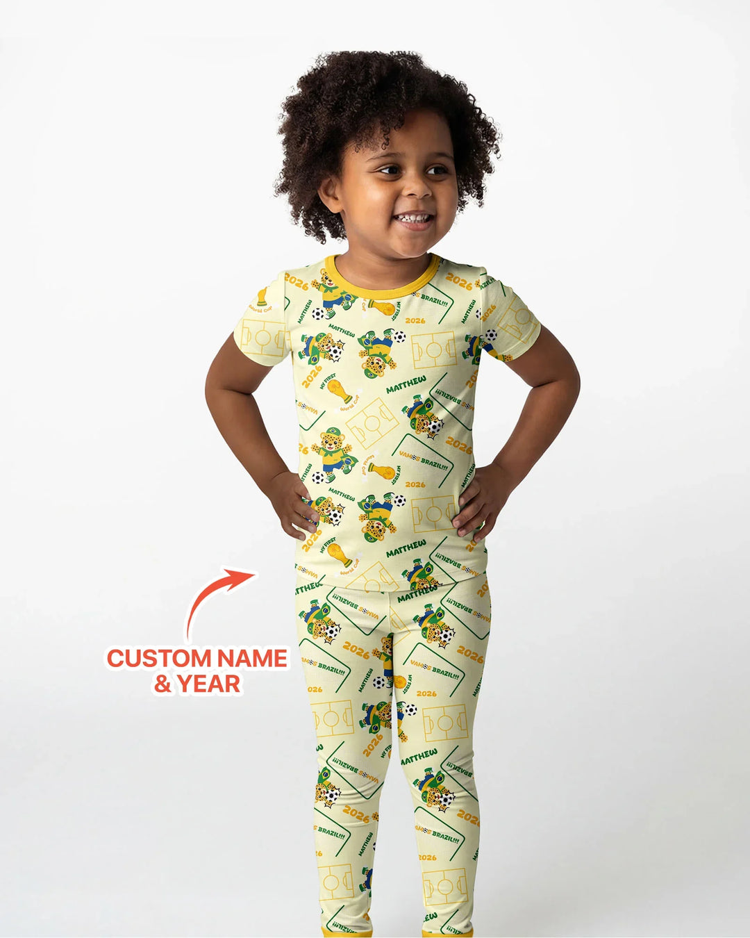 Zweiteiliges, kurzärmliges Pyjama-Set mit Marienkäfern