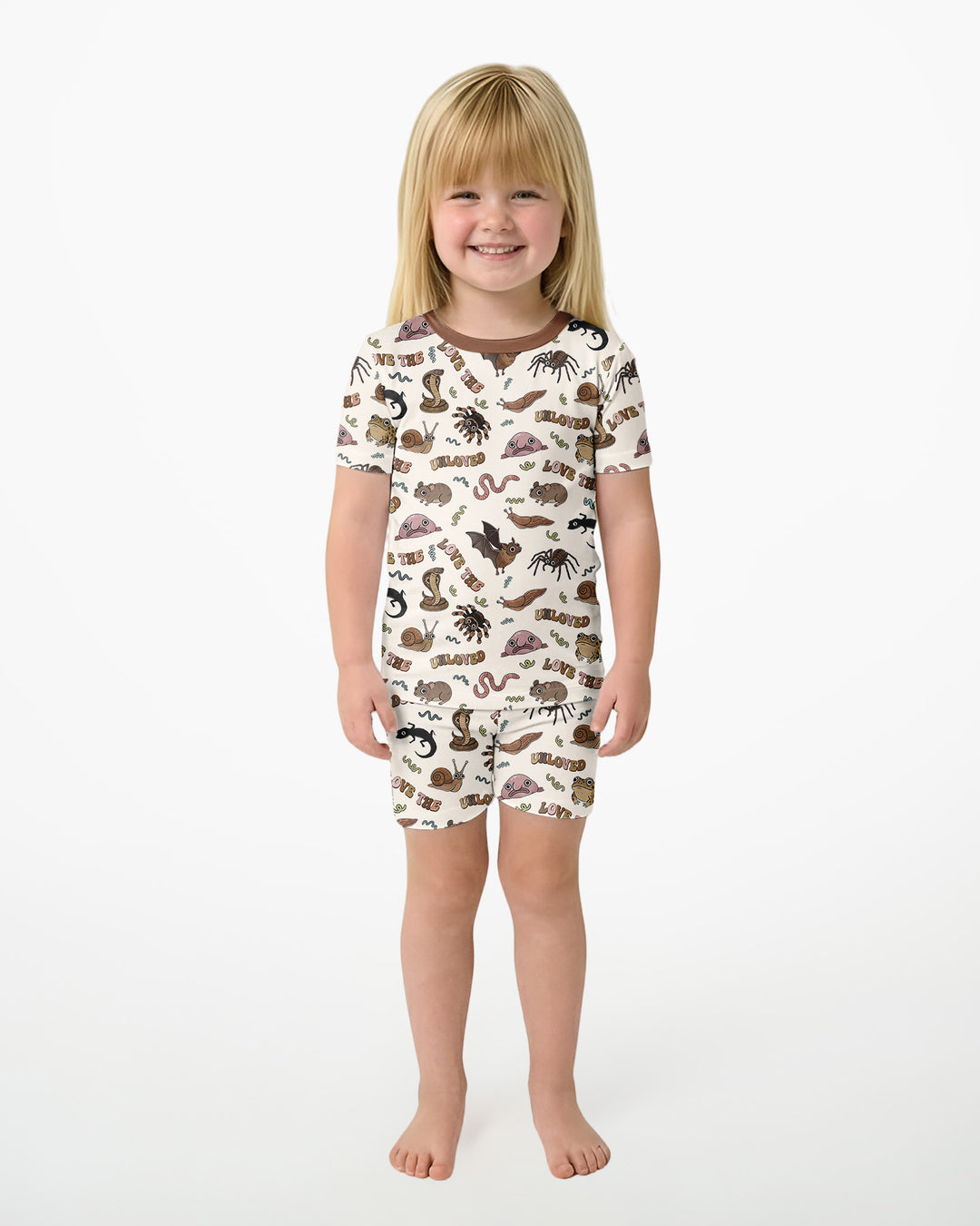 Schlafanzug-Set zweiteilig, kurze Ärmel, kurze Hose, Bambus