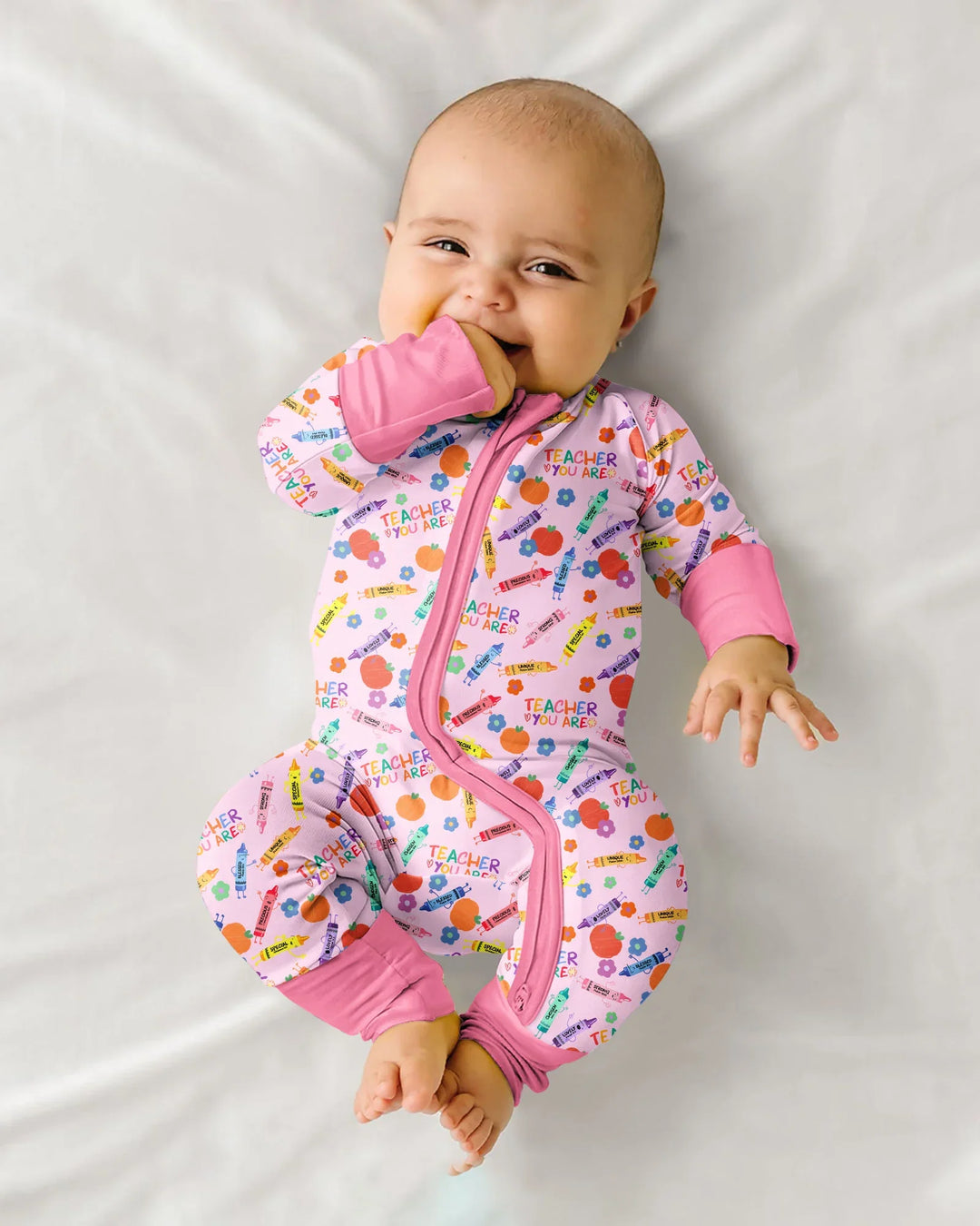 Gerippte Babykleidung mit individuellem Foto - Weich &amp; Skizzenhaft