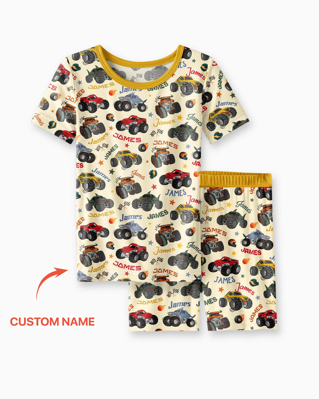 Zweiteiliges Pyjama-Set mit kurzen Ärmeln und Shorts im Sommer-Design