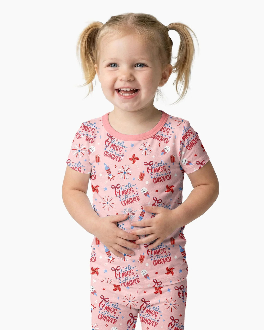 Zweiteiliges, kurzärmliges Pyjama-Set mit Marienkäfern
