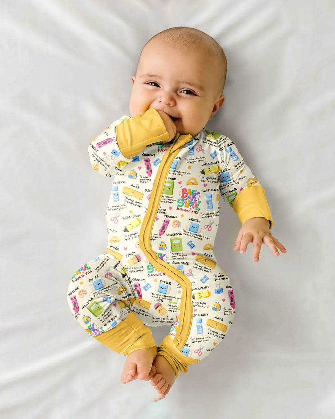 Gerippte Babykleidung mit individuellem Foto - Weich &amp; Skizzenhaft