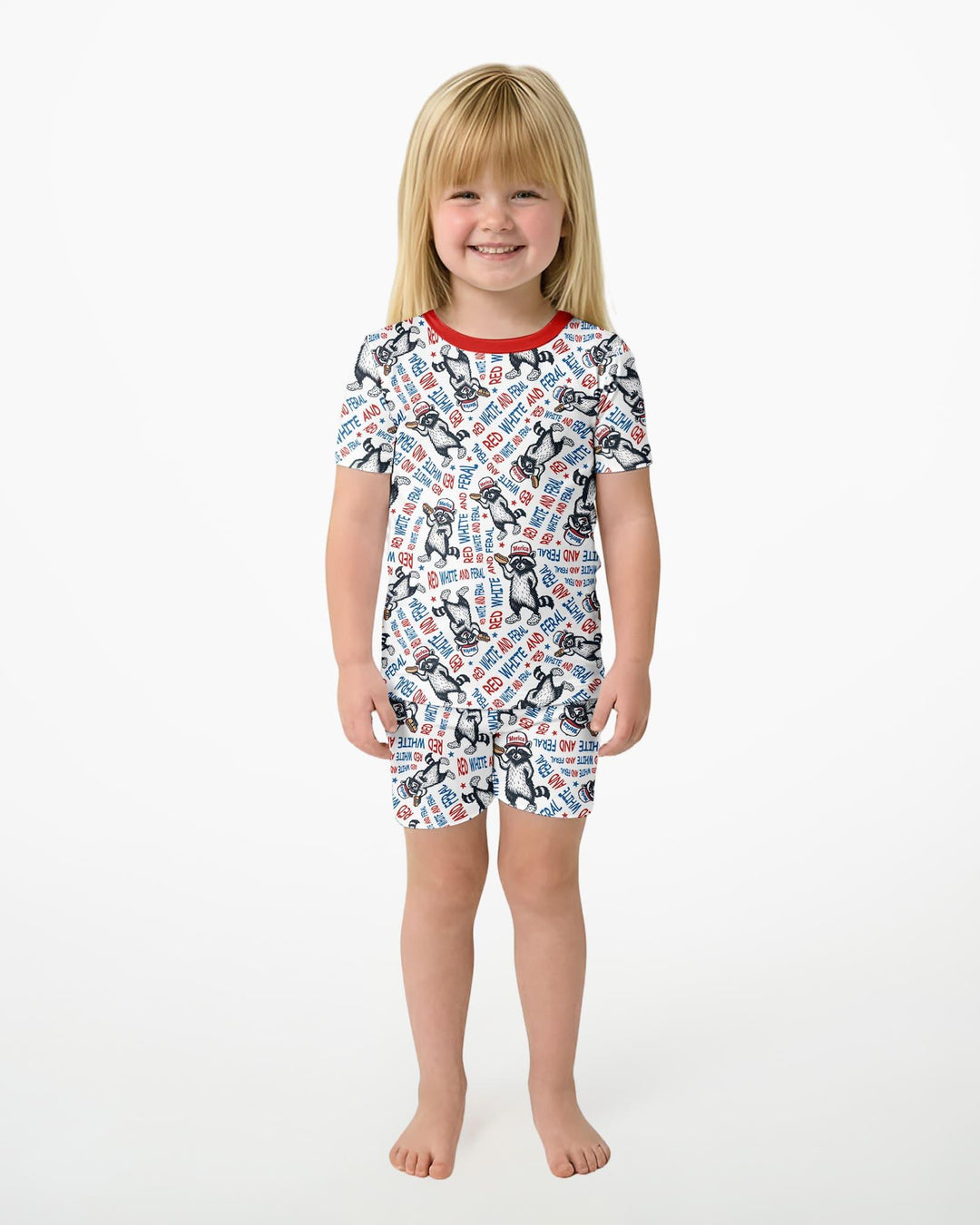 Schlafanzug-Set zweiteilig, kurze Ärmel, kurze Hose, Bambus