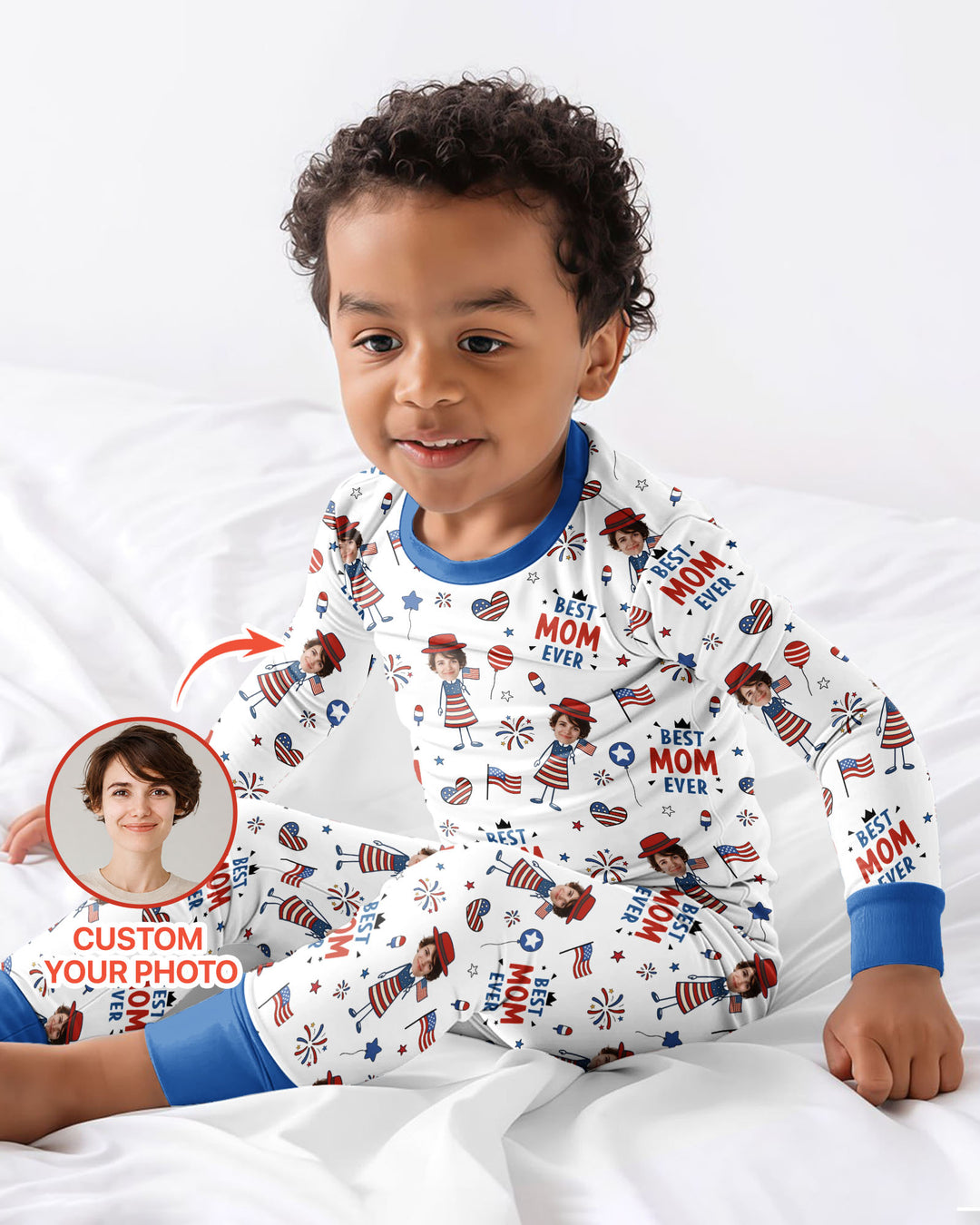 Zweiteiliges Langarm-Pyjama-Set mit Sommerfrüchten