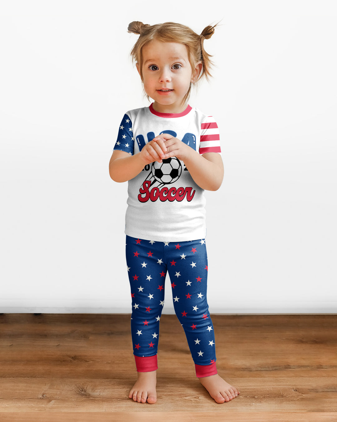 Zweiteiliges, kurzärmliges Pyjama-Set mit Marienkäfern