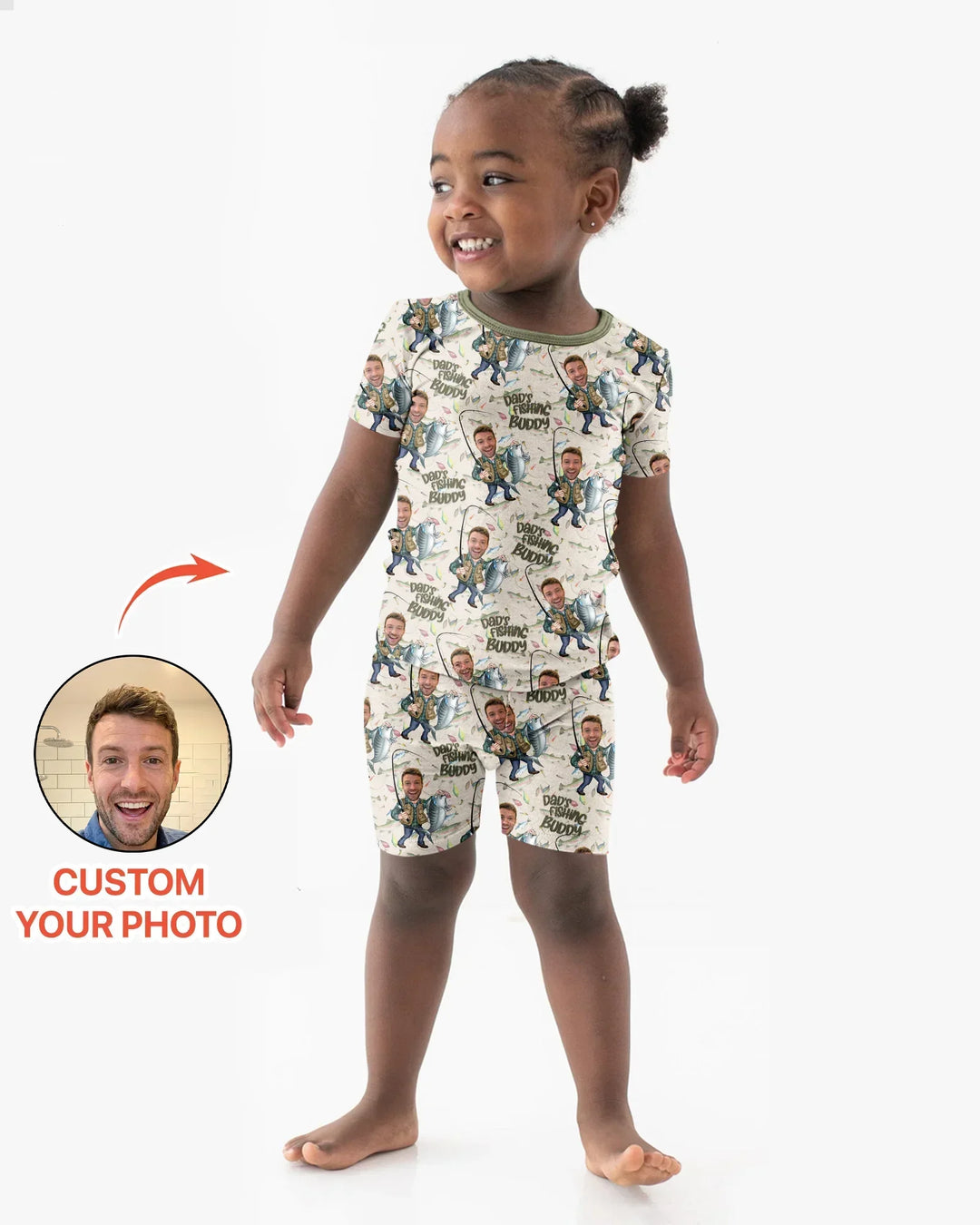 Zweiteiliges Pyjama-Set mit kurzen Ärmeln und Shorts im Sommer-Design