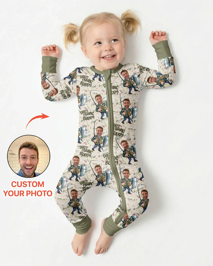 Gerippte Babykleidung mit individuellem Foto - Weich &amp; Skizzenhaft