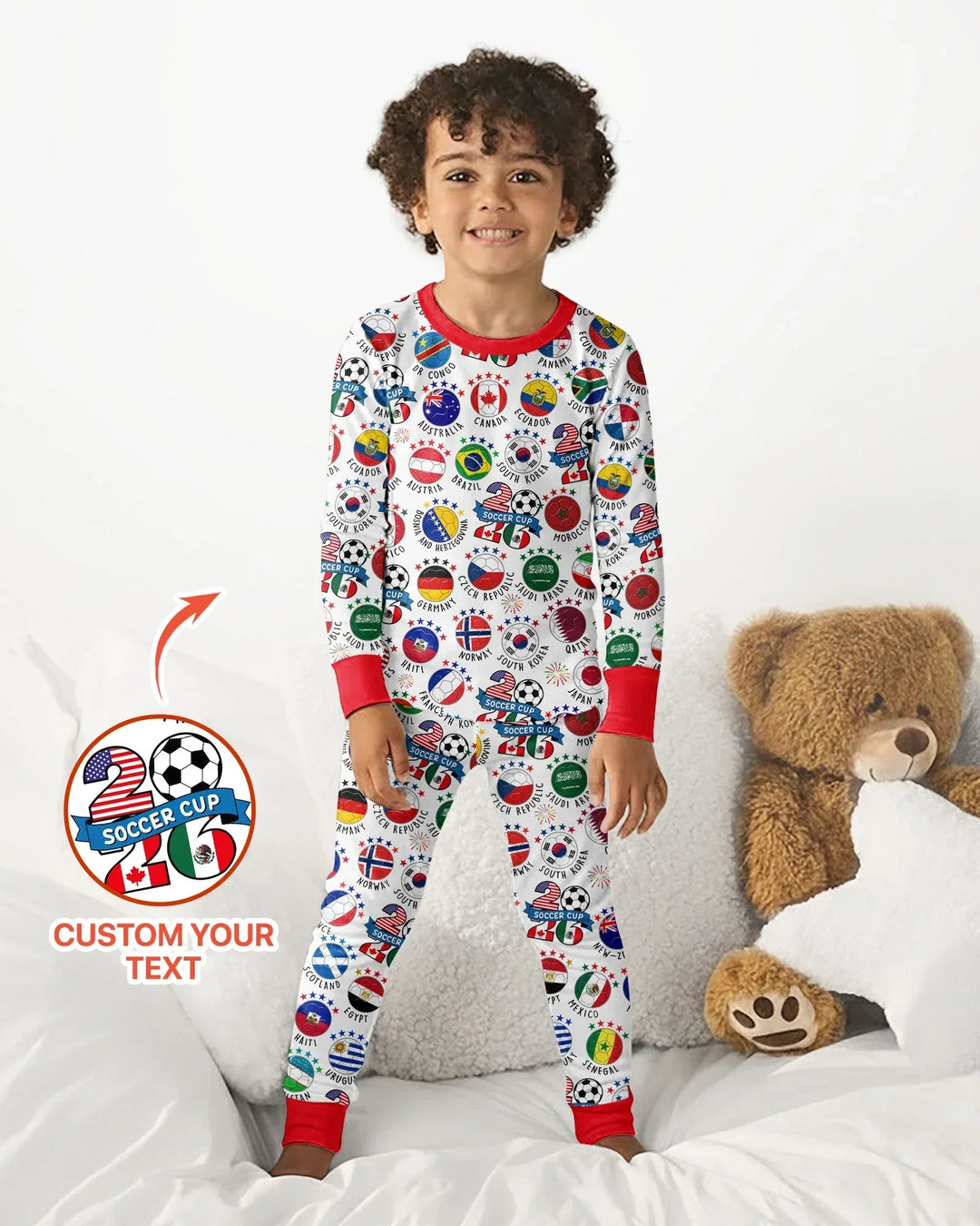 Zweiteiliges Langarm-Pyjama-Set mit Sommerfrüchten