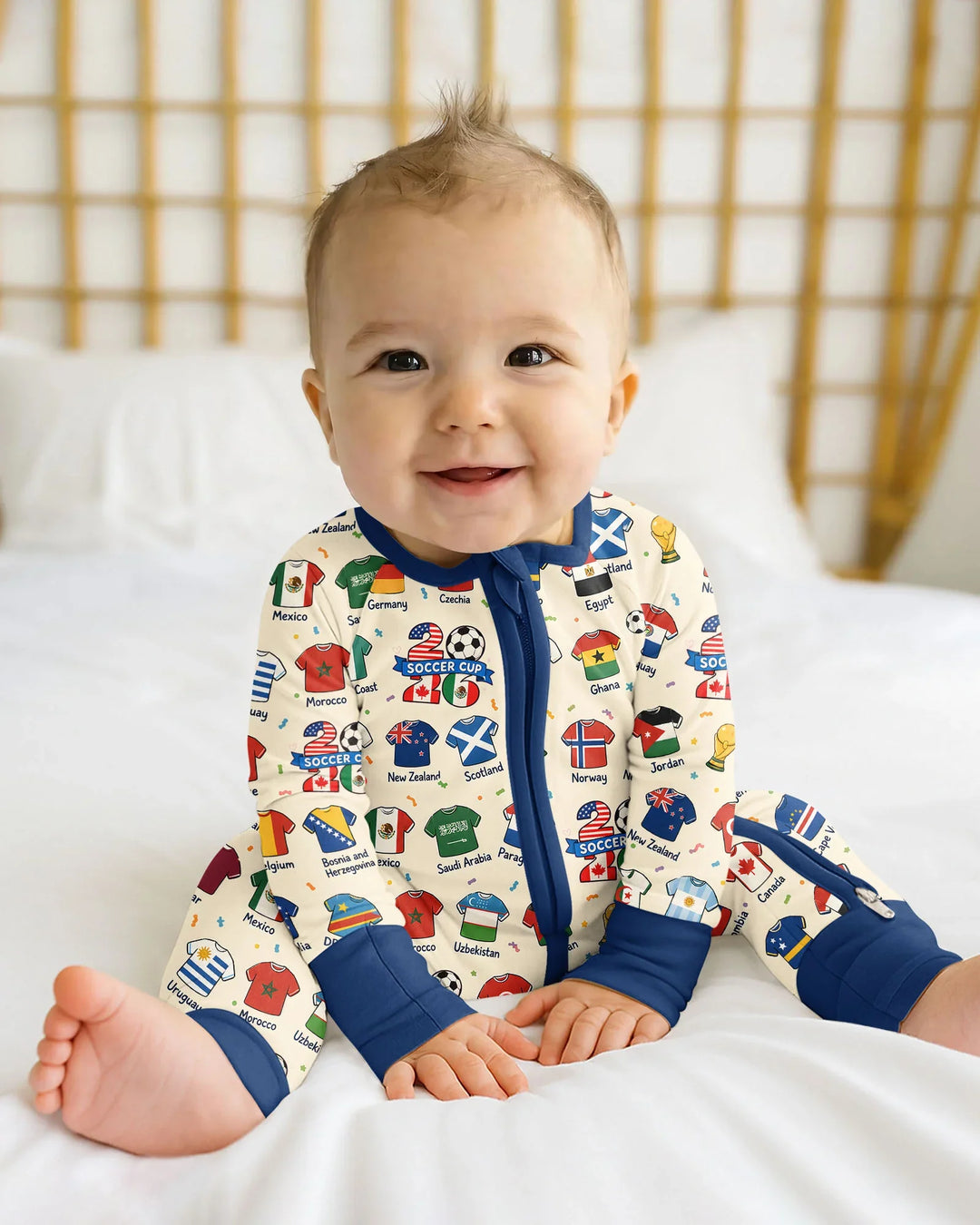 Gerippte Babykleidung mit individuellem Foto - Weich &amp; Skizzenhaft