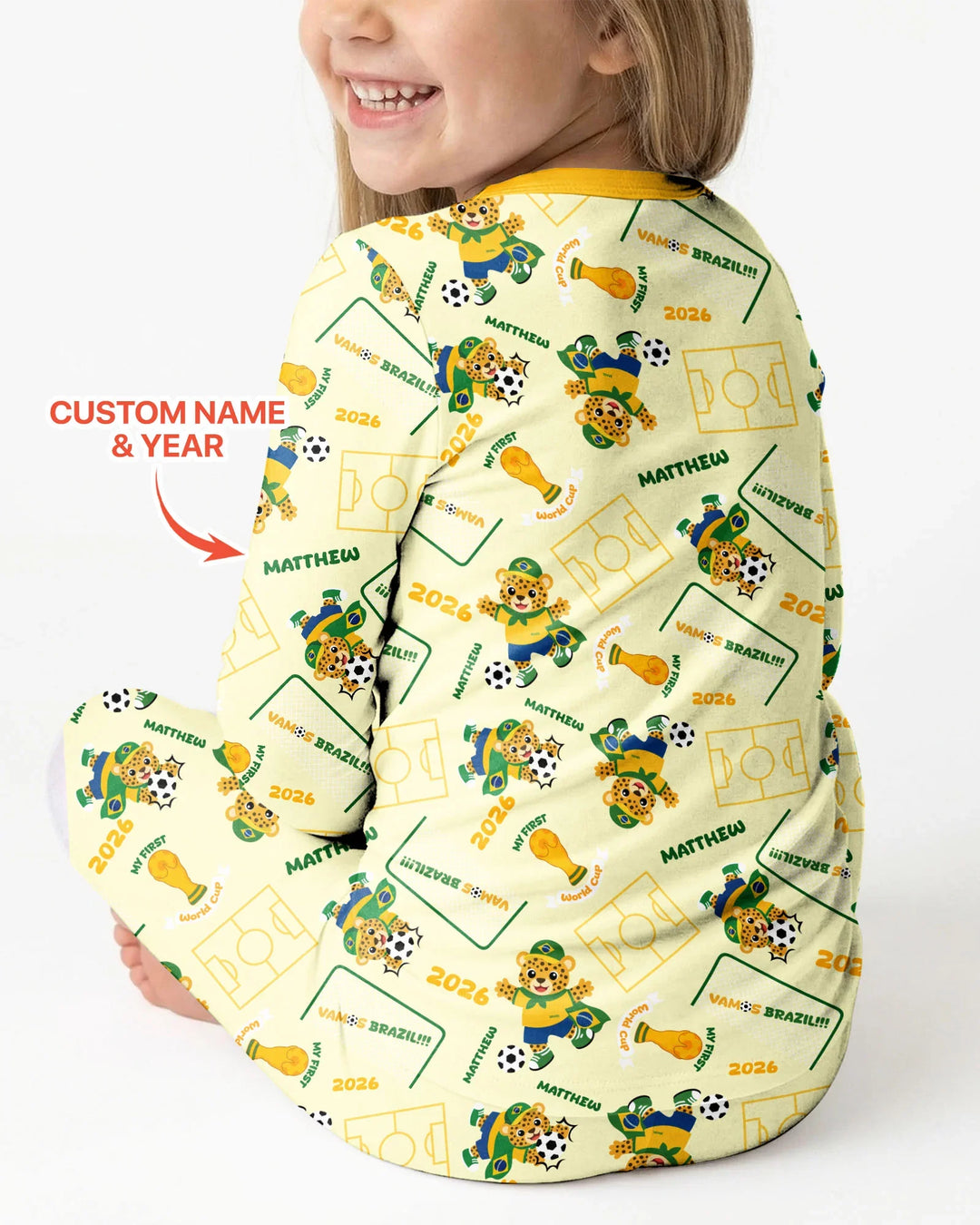 Zweiteiliges Langarm-Pyjama-Set mit Sommerfrüchten