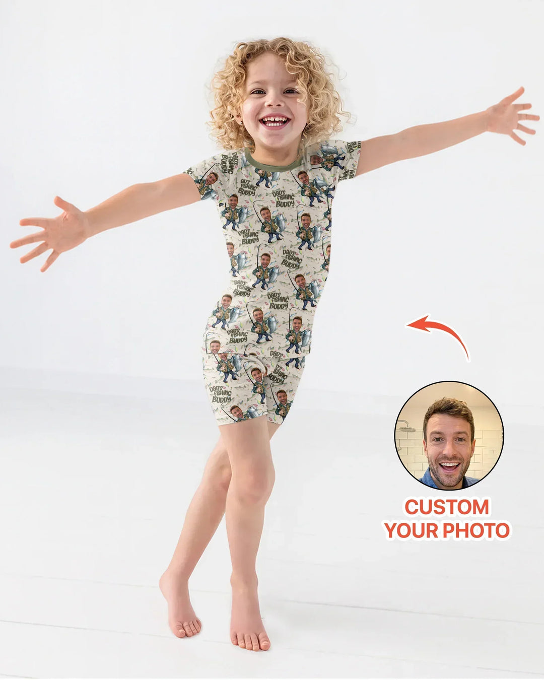 Zweiteiliges Pyjama-Set mit kurzen Ärmeln und Shorts im Sommer-Design
