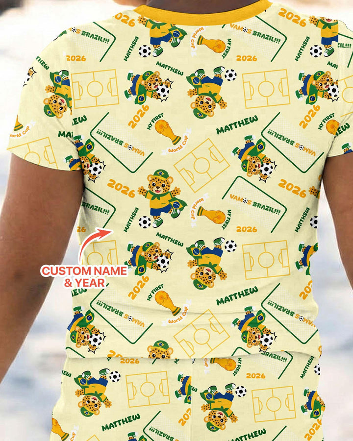Zweiteiliges, kurzärmliges Pyjama-Set mit Marienkäfern