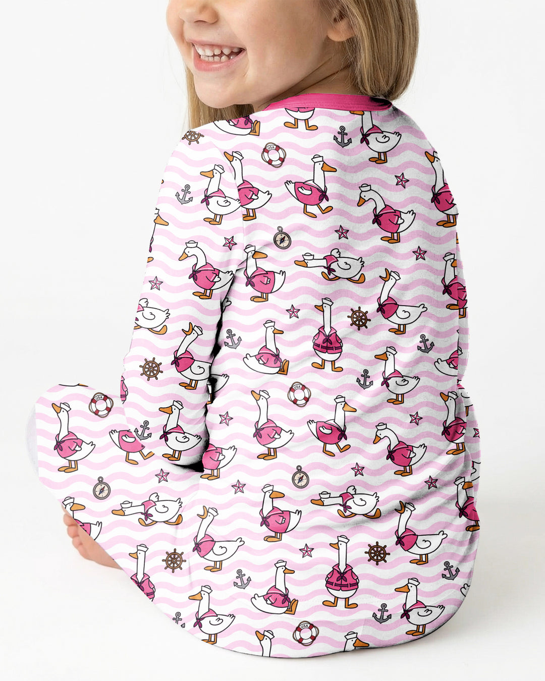 Zweiteiliges Langarm-Pyjama-Set mit Sommerfrüchten