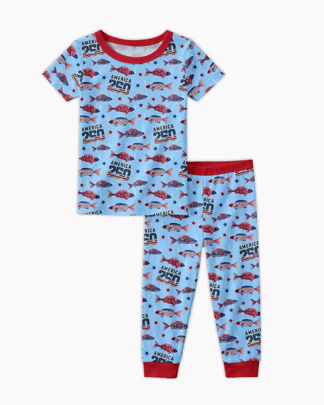 Zweiteiliges, kurzärmliges Pyjama-Set mit Marienkäfern