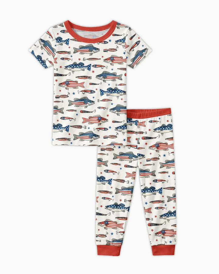 Zweiteiliges, kurzärmliges Pyjama-Set mit Marienkäfern