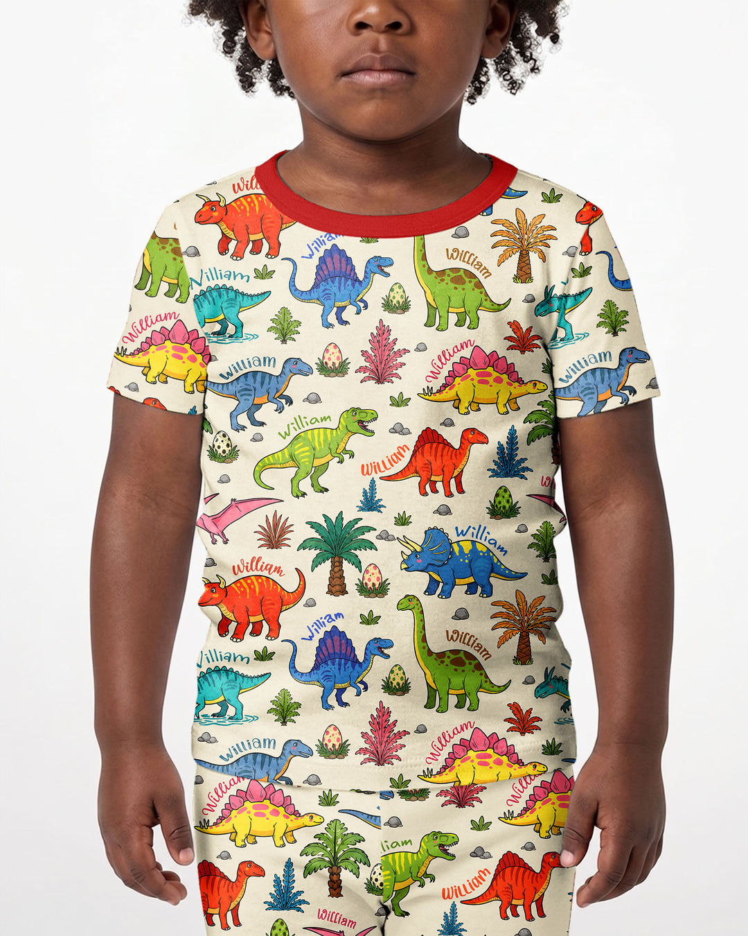 Zweiteiliges Pyjama-Set mit kurzen Ärmeln und Shorts im Sommer-Design