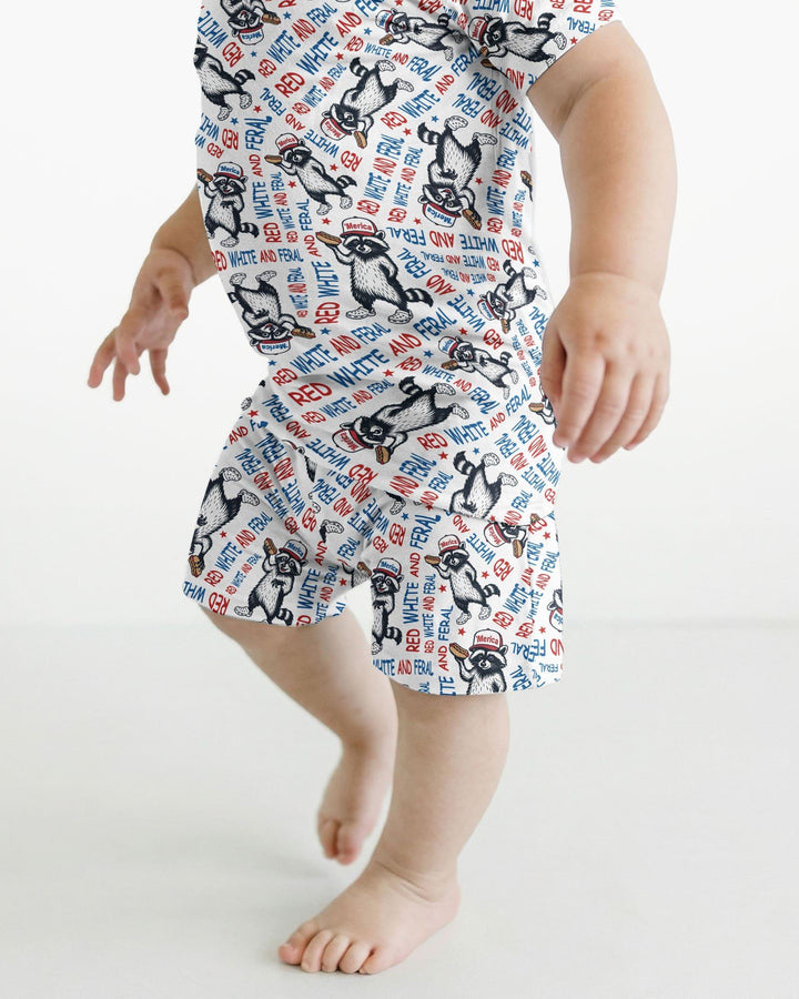 Schlafanzug-Set zweiteilig, kurze Ärmel, kurze Hose, Bambus
