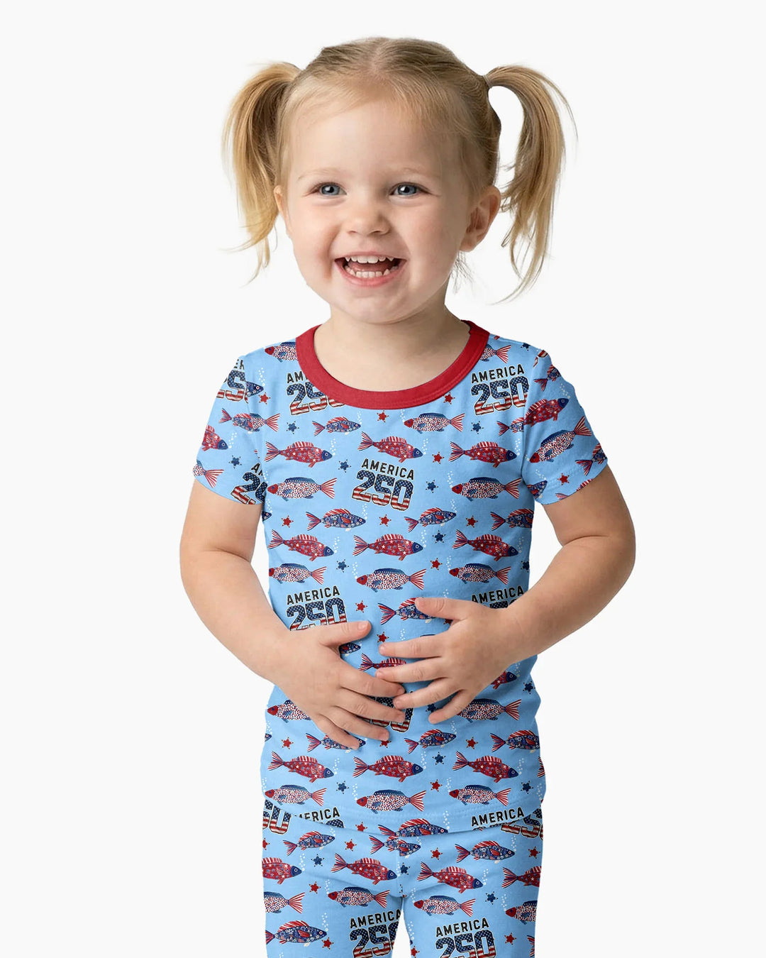Zweiteiliges, kurzärmliges Pyjama-Set mit Marienkäfern