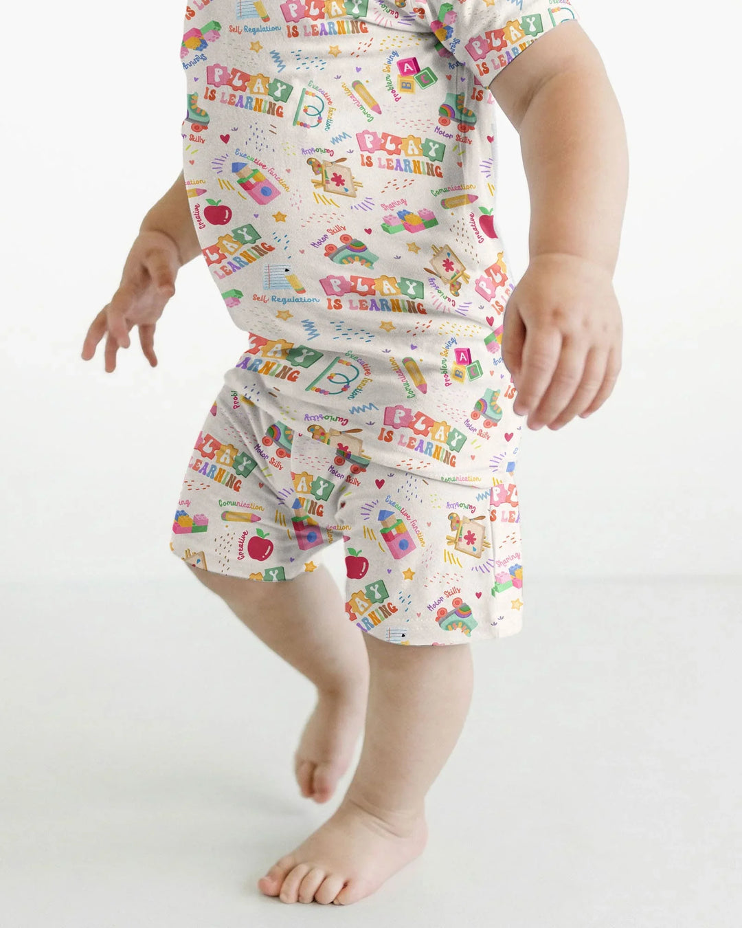 Schlafanzug-Set zweiteilig, kurze Ärmel, kurze Hose, Bambus