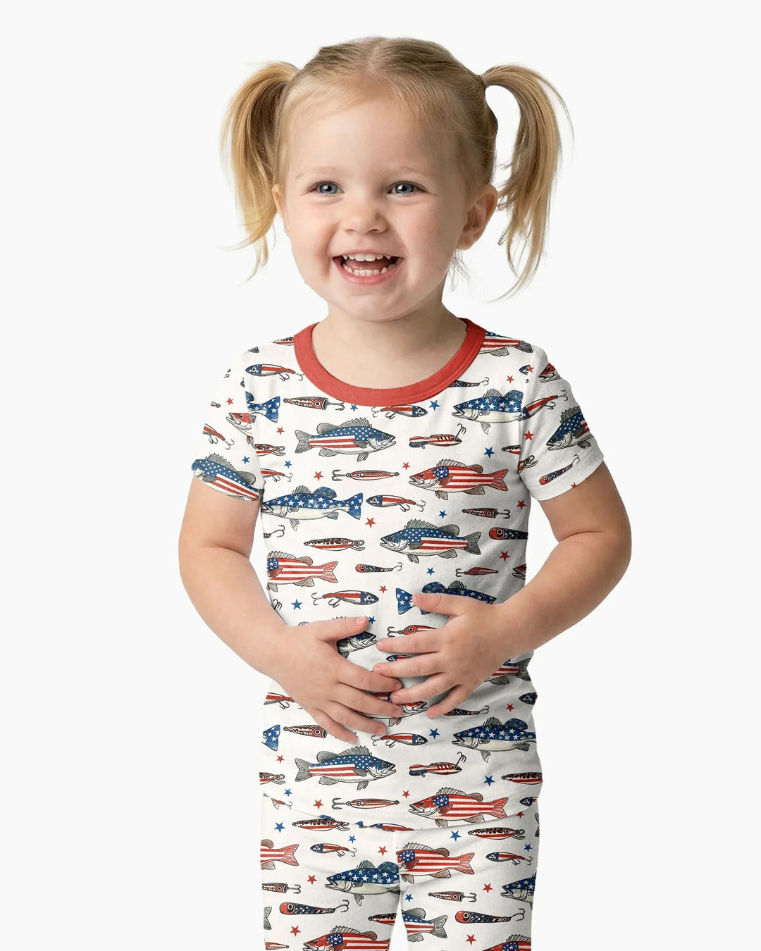 Zweiteiliges, kurzärmliges Pyjama-Set mit Marienkäfern