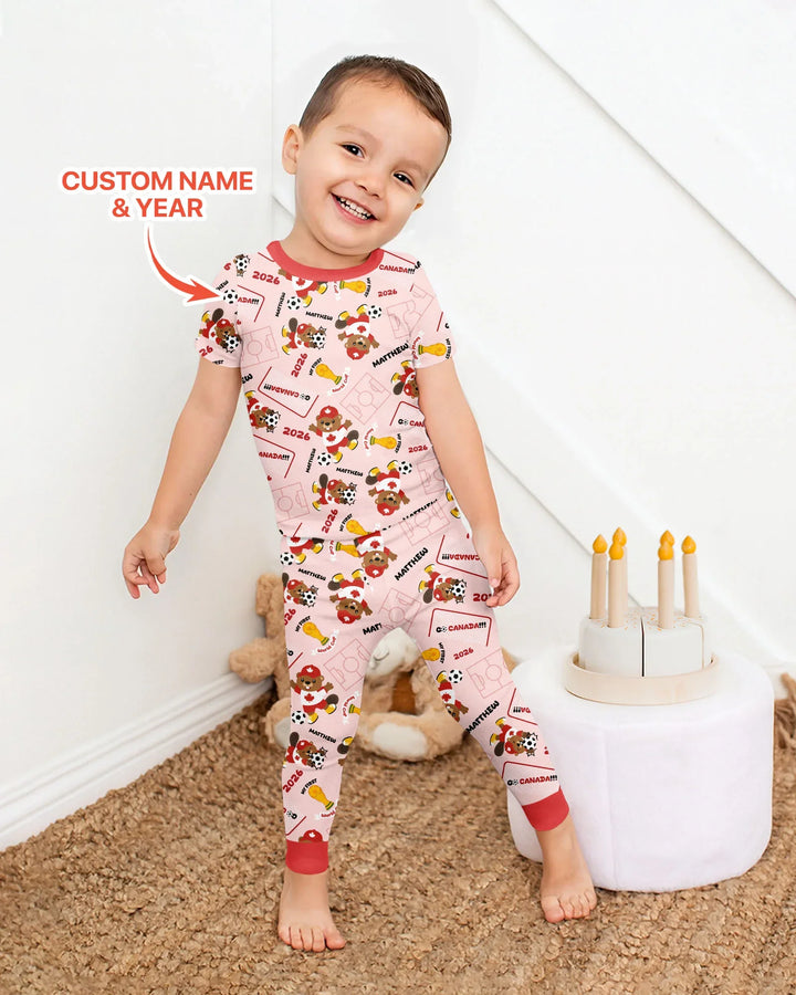 Zweiteiliges, kurzärmliges Pyjama-Set mit Marienkäfern