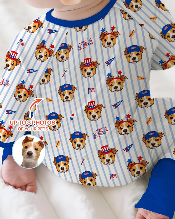 Gerippte Babykleidung mit individuellem Foto - Weich &amp; Skizzenhaft