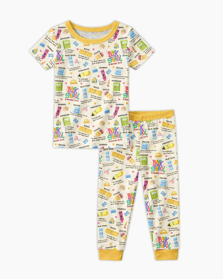 Zweiteiliges, kurzärmliges Pyjama-Set mit Marienkäfern