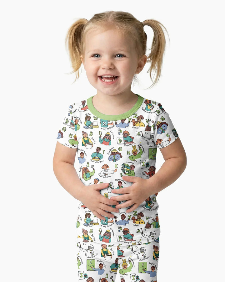 Zweiteiliges, kurzärmliges Pyjama-Set mit Marienkäfern