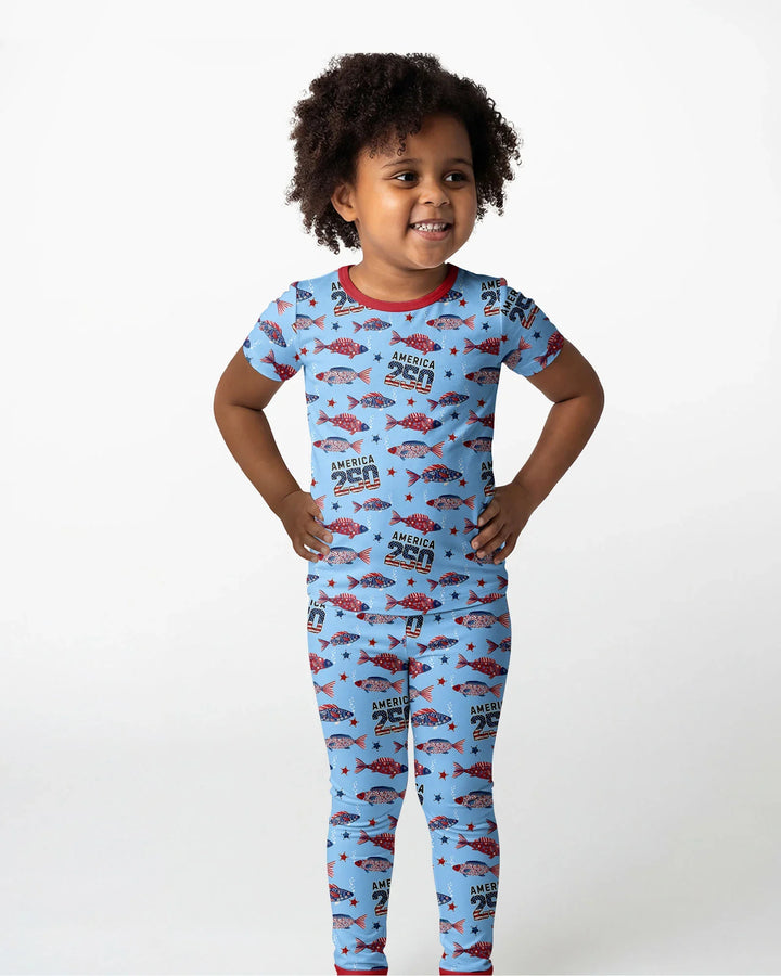 Zweiteiliges, kurzärmliges Pyjama-Set mit Marienkäfern