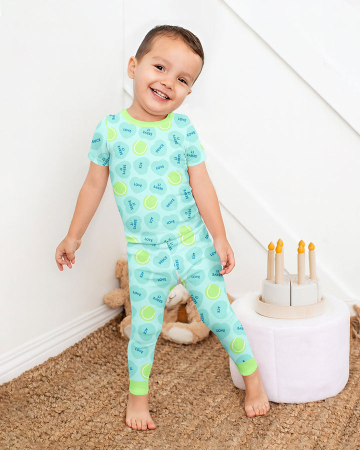 Zweiteiliges, kurzärmliges Pyjama-Set mit Marienkäfern