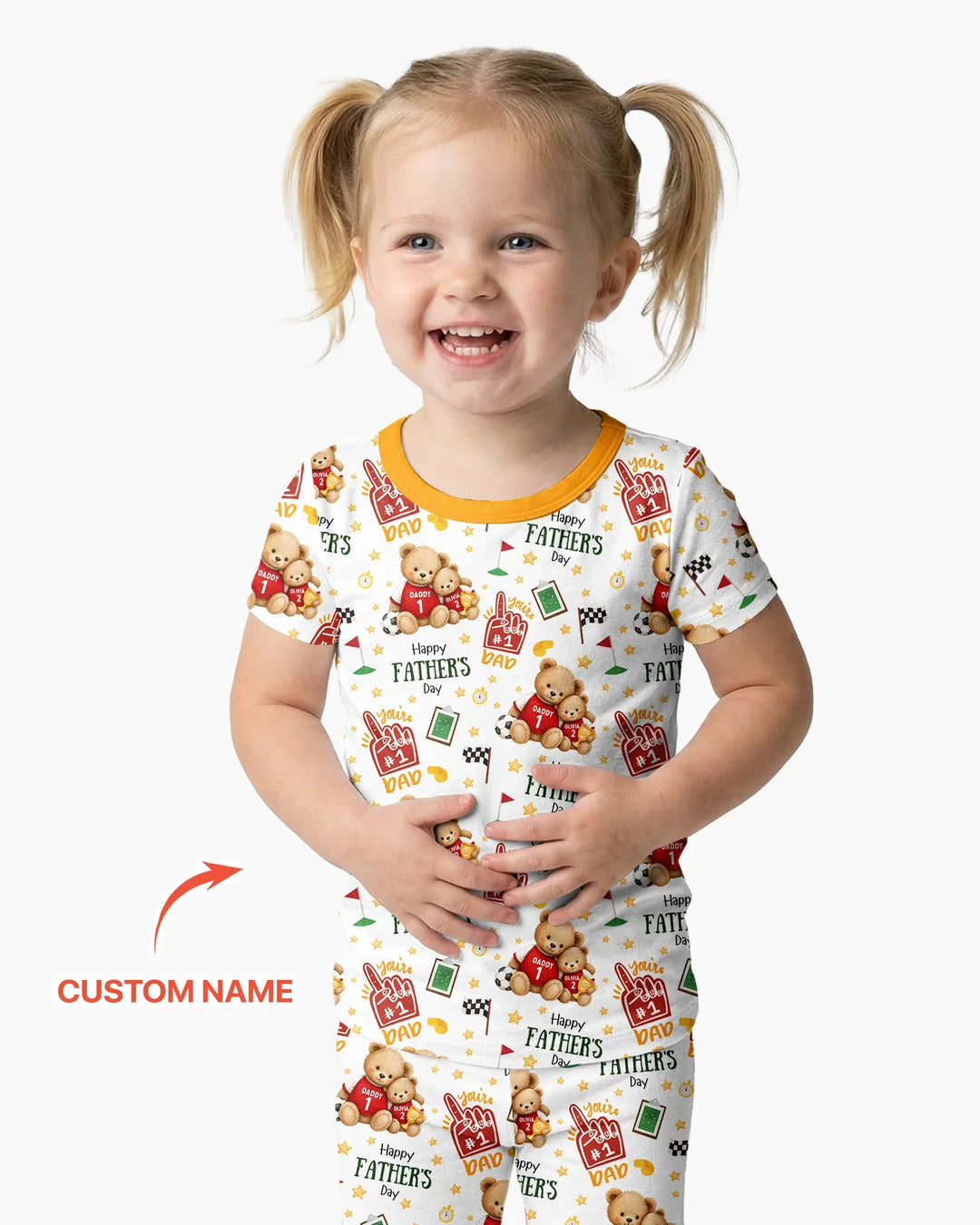 Zweiteiliges, kurzärmliges Pyjama-Set mit Marienkäfern