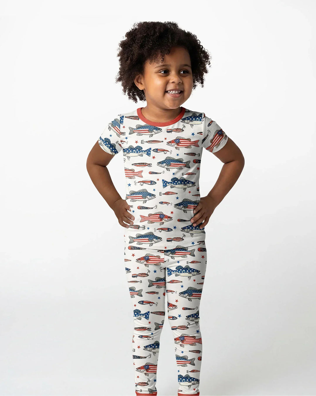 Zweiteiliges, kurzärmliges Pyjama-Set mit Marienkäfern