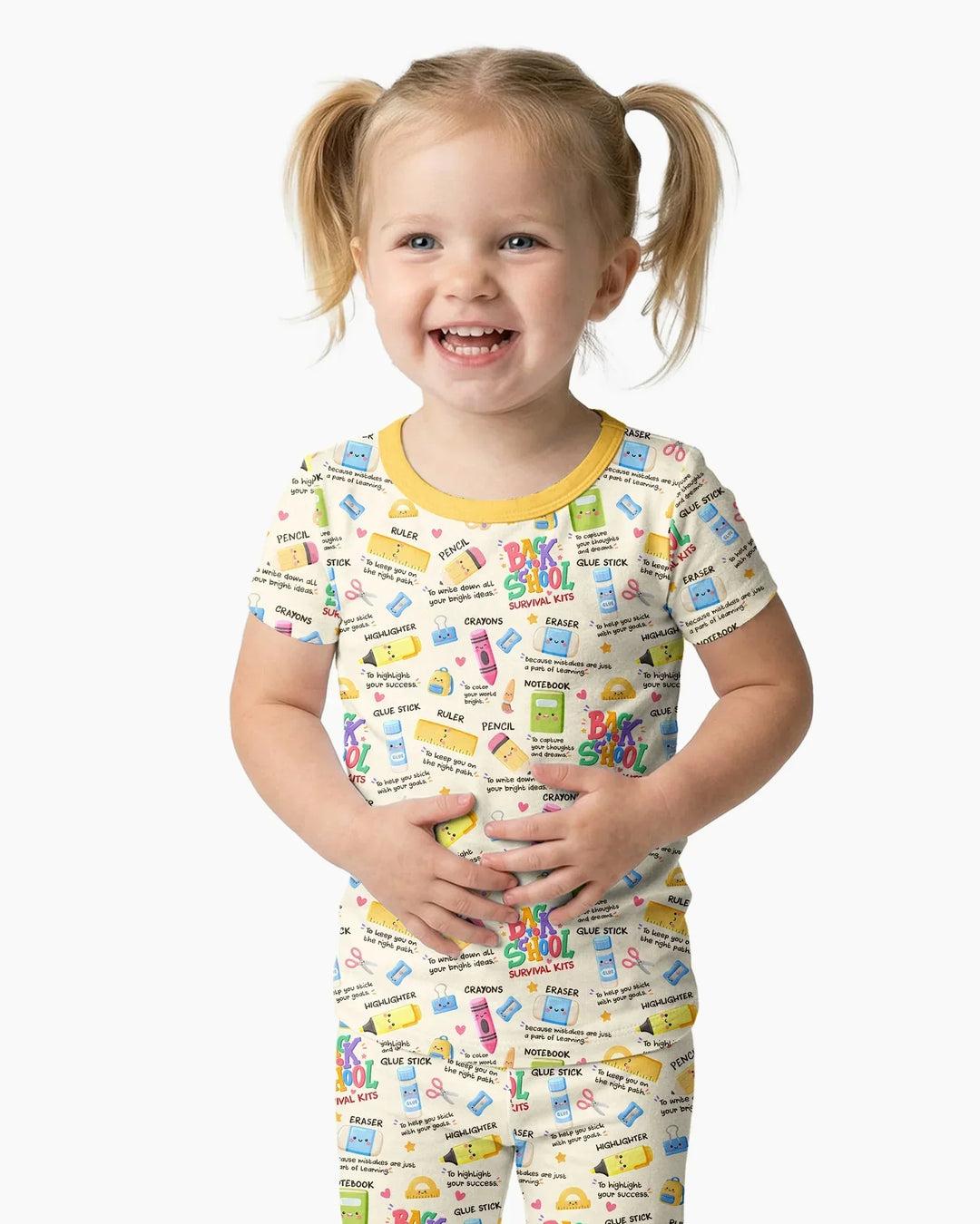 Zweiteiliges, kurzärmliges Pyjama-Set mit Marienkäfern