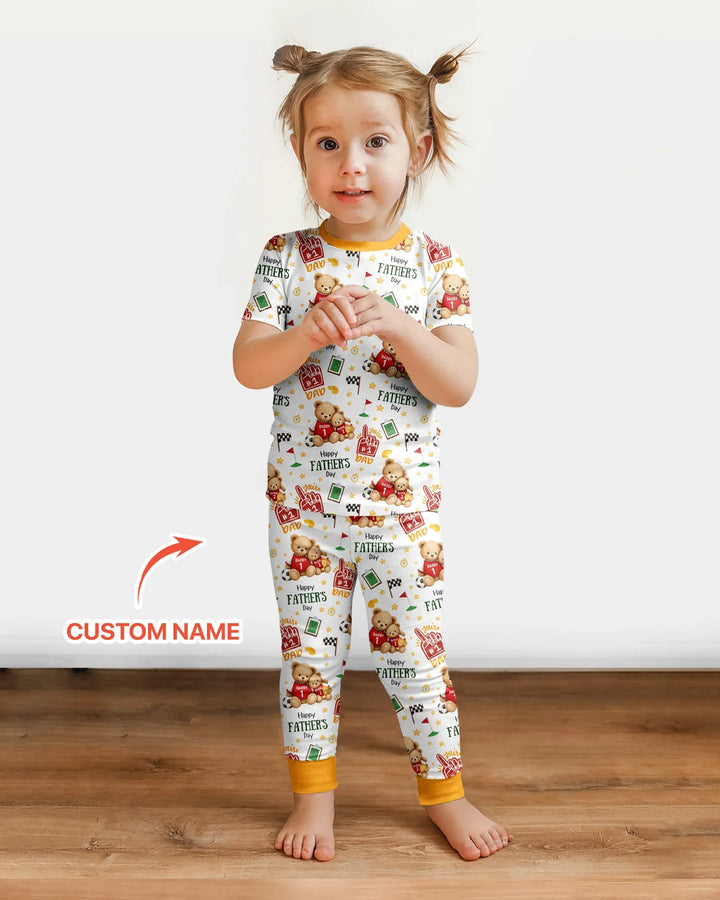 Zweiteiliges, kurzärmliges Pyjama-Set mit Marienkäfern