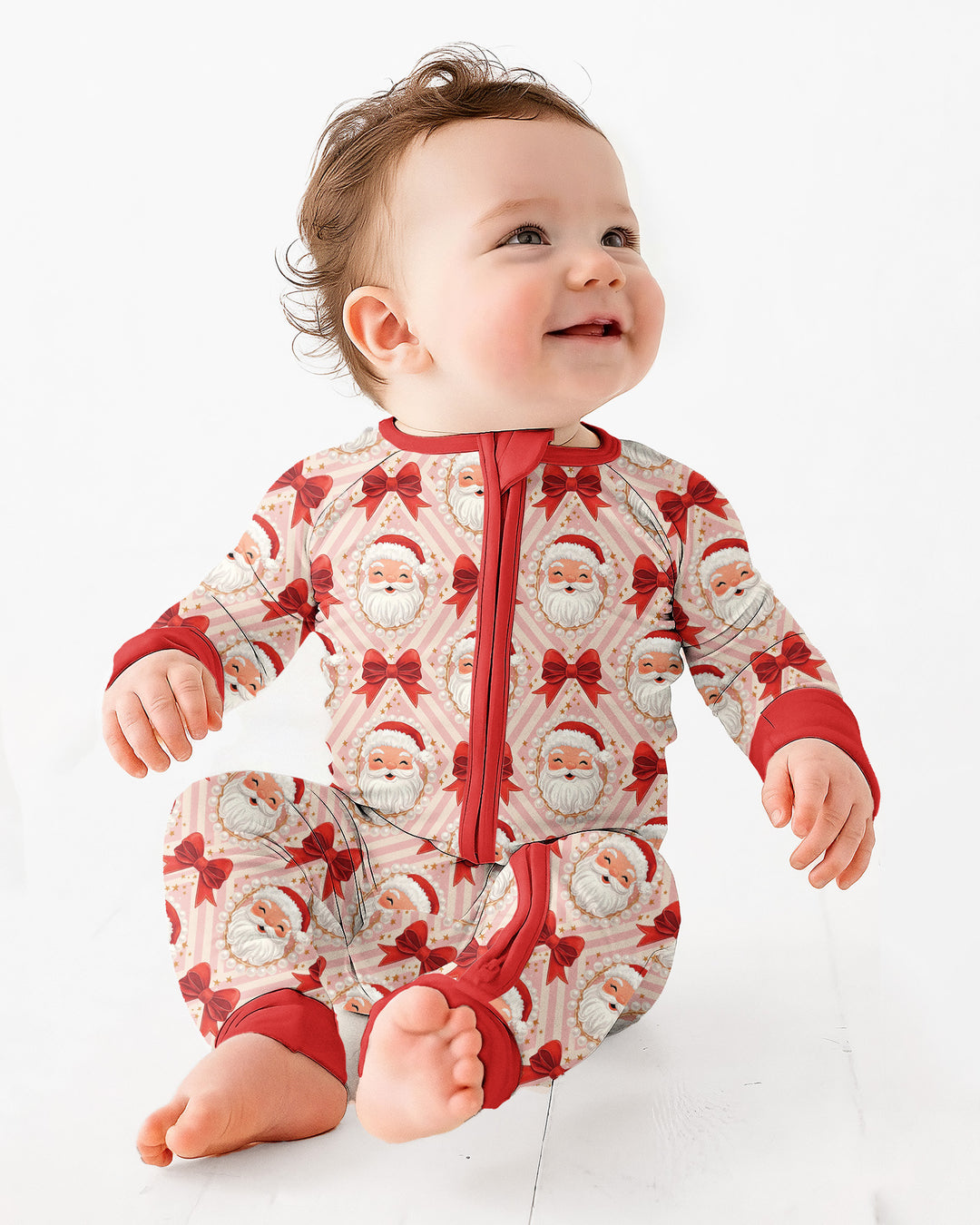 Preppy Coquette Santa Mommy And Me Matching Bamboo Convertible Zippy