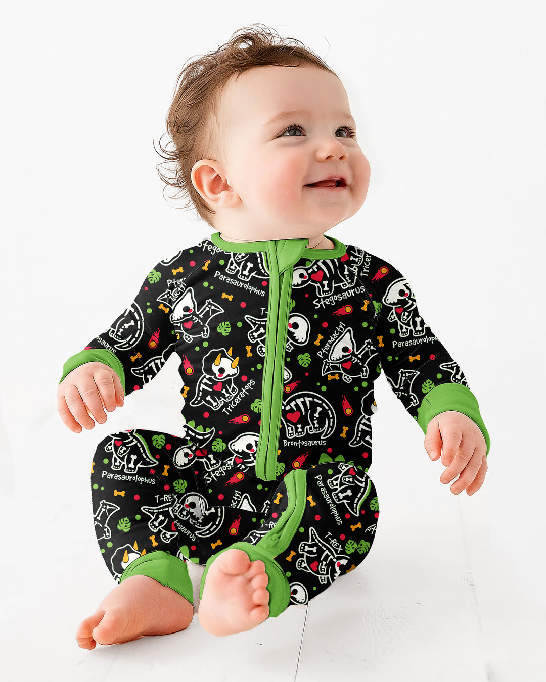 Kawaii Skeleton Dinos Bamboo Convertible Zippy