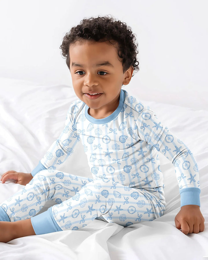 Zweiteiliges Langarm-Pyjama-Set mit Sommerfrüchten
