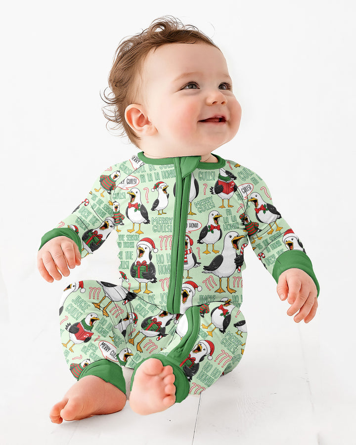 Funny Christmas Seagull Bamboo Convertible Zippy