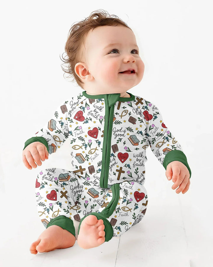 Gerippte Babykleidung mit individuellem Foto - Weich &amp; Skizzenhaft