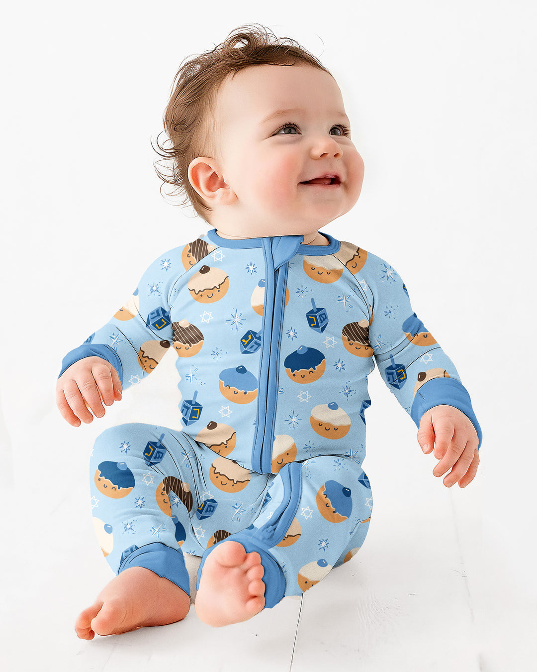 Hanukkah Donut Family Matching Bamboo Convertible Zippy