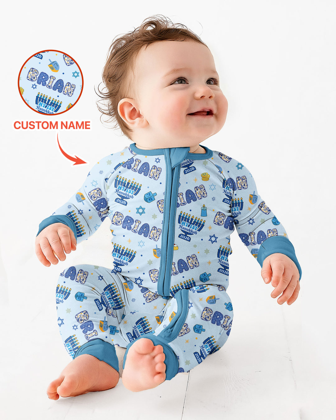 Gerippte Babykleidung mit individuellem Foto - Weich &amp; Skizzenhaft