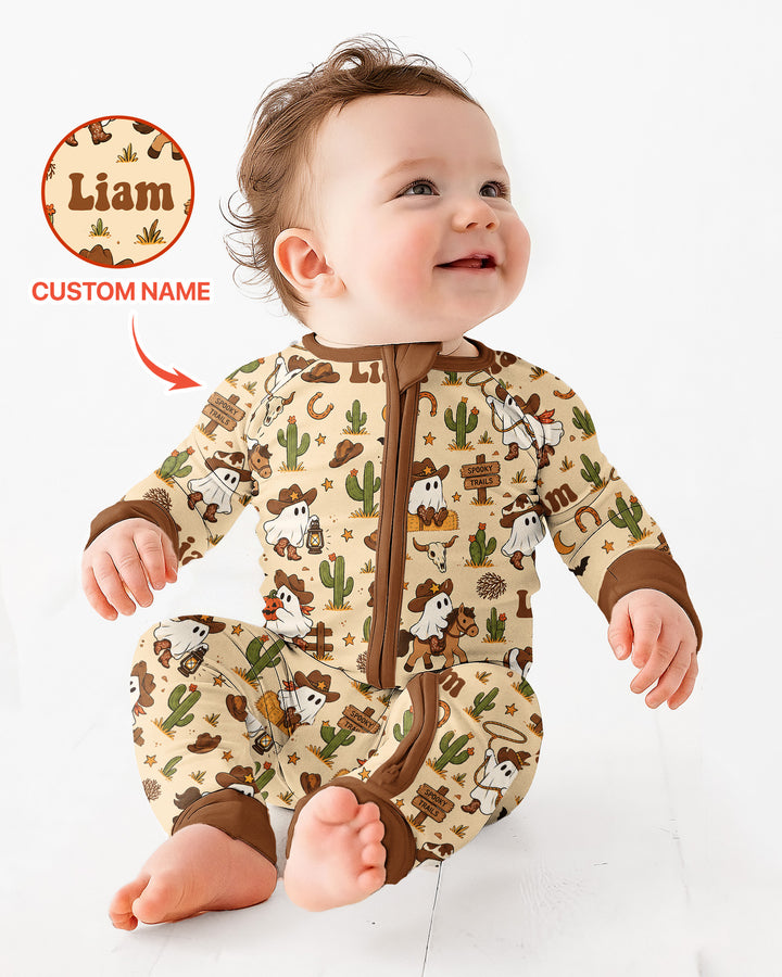 Cowboy Ghost Western Halloween Bamboo Convertible Zippy
