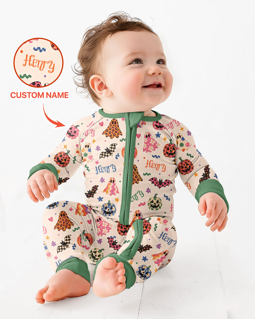 Funky Retro Halloween Bamboo Convertible Zippy