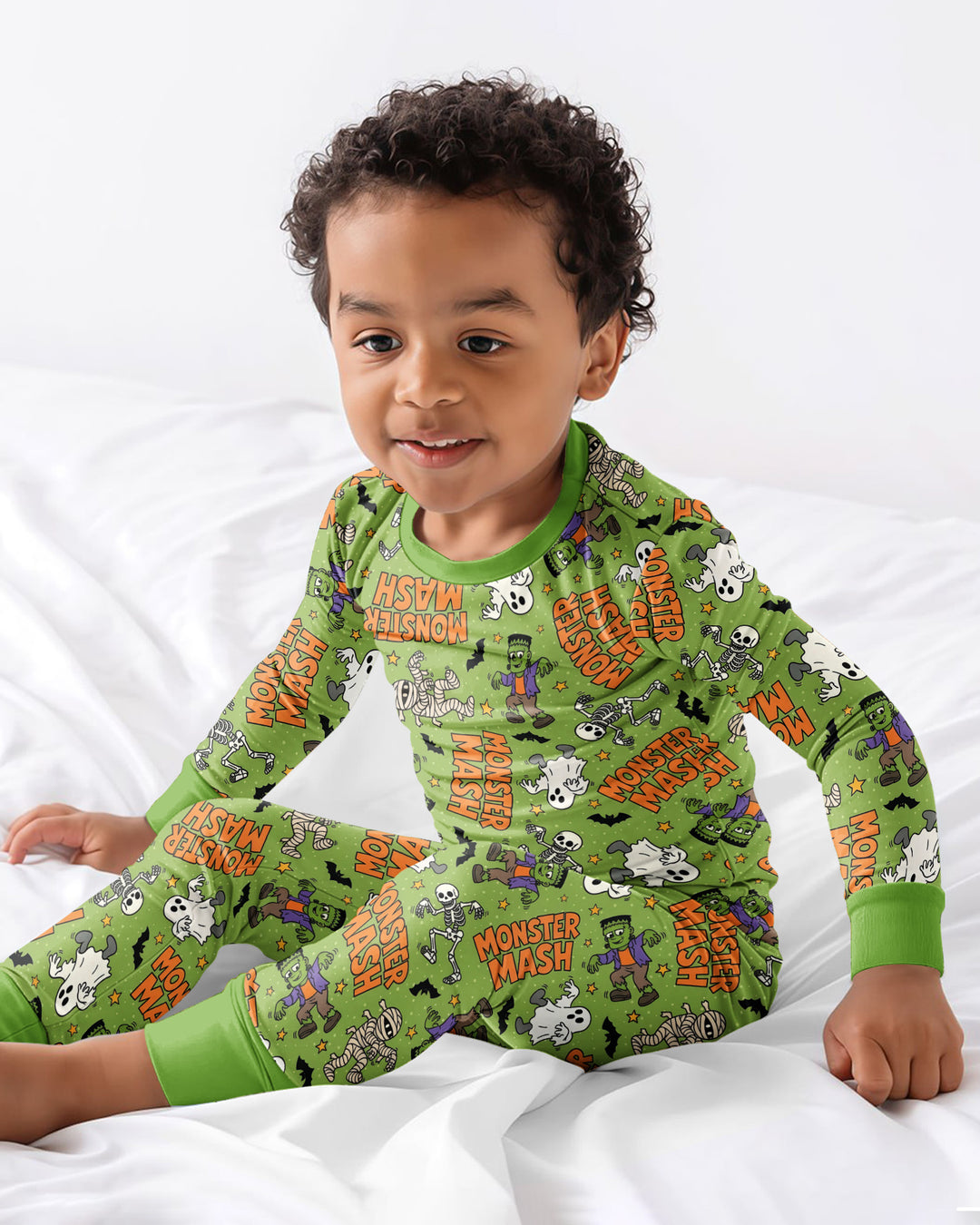Monster Mash Halloween Bamboo Two Piece Long Sleeve Pajama Set