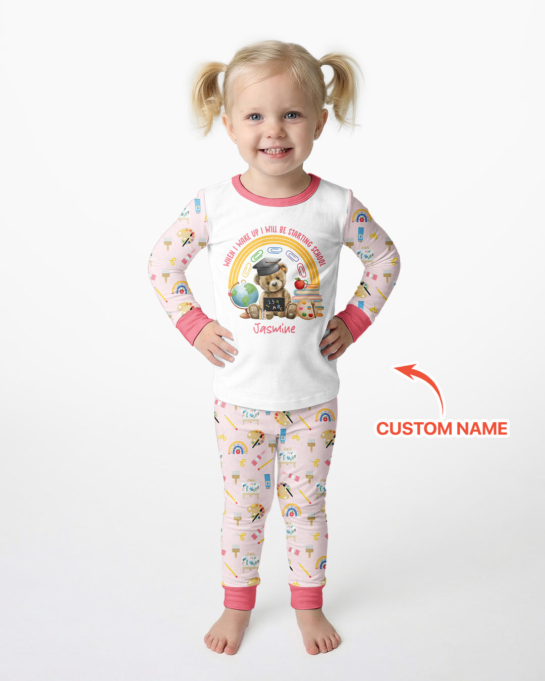 Zweiteiliges Langarm-Pyjama-Set mit Sommerfrüchten