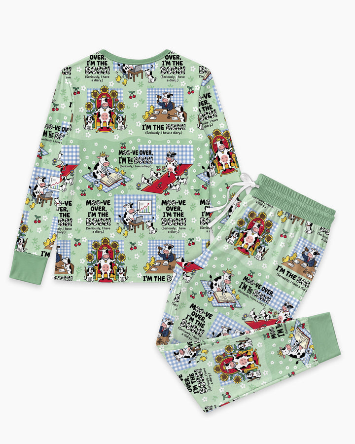 Moove Over Im The Boss Bamboo Women Pajama Set