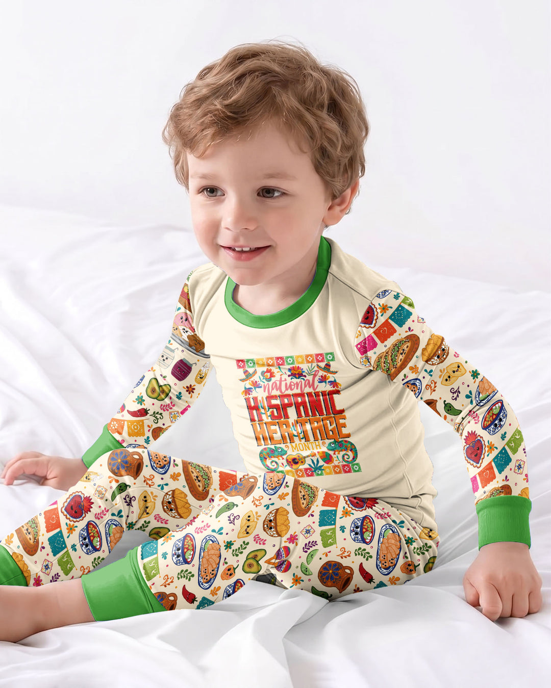 Hispanic Heritage Fiesta Bamboo Two Piece Long Sleeve Pajama Set