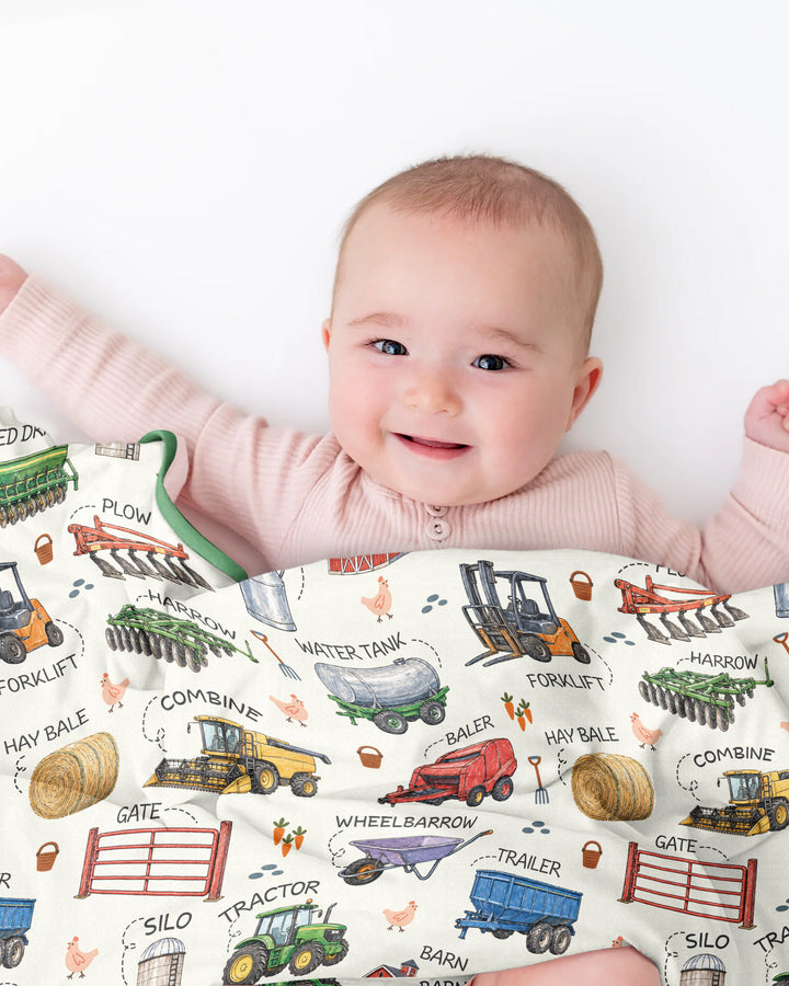 Little Farmer Bamboo Blanket